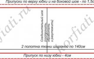 Как сшить юбку в складку