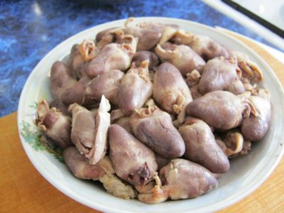 варить куриные сердечки
