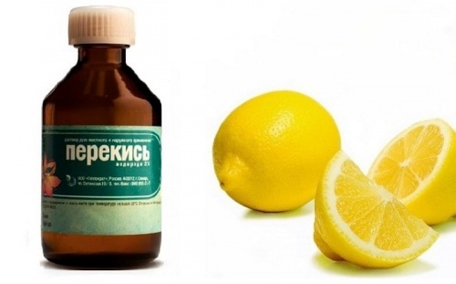 перекись водорода и лимон