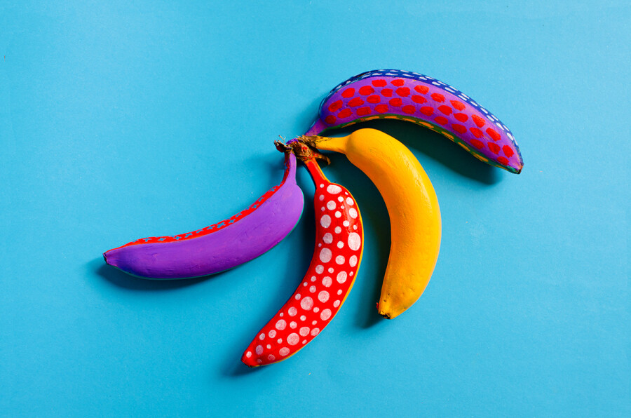 разрисованные бананы