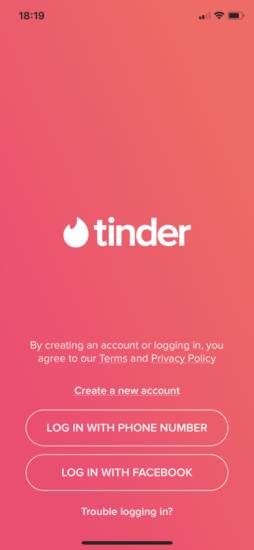 главный экран тиндер