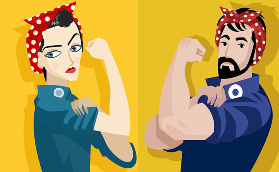 девушка и парень арт