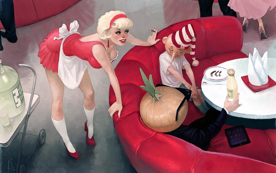 арт мультяшных персонажей