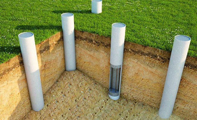 асбестоцементные трубы для фундамента