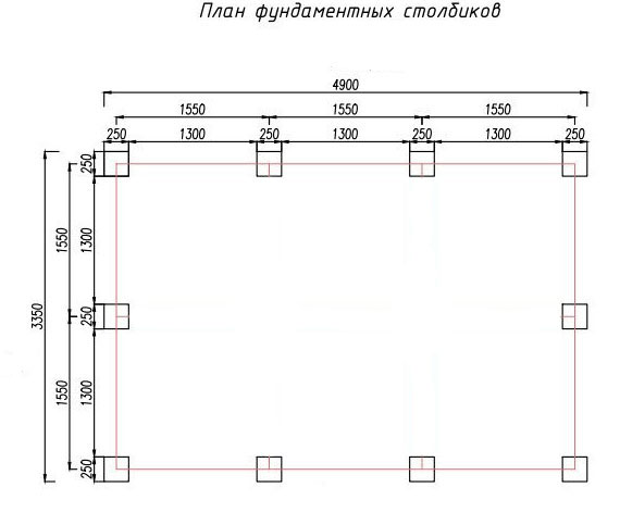 план для фундамента